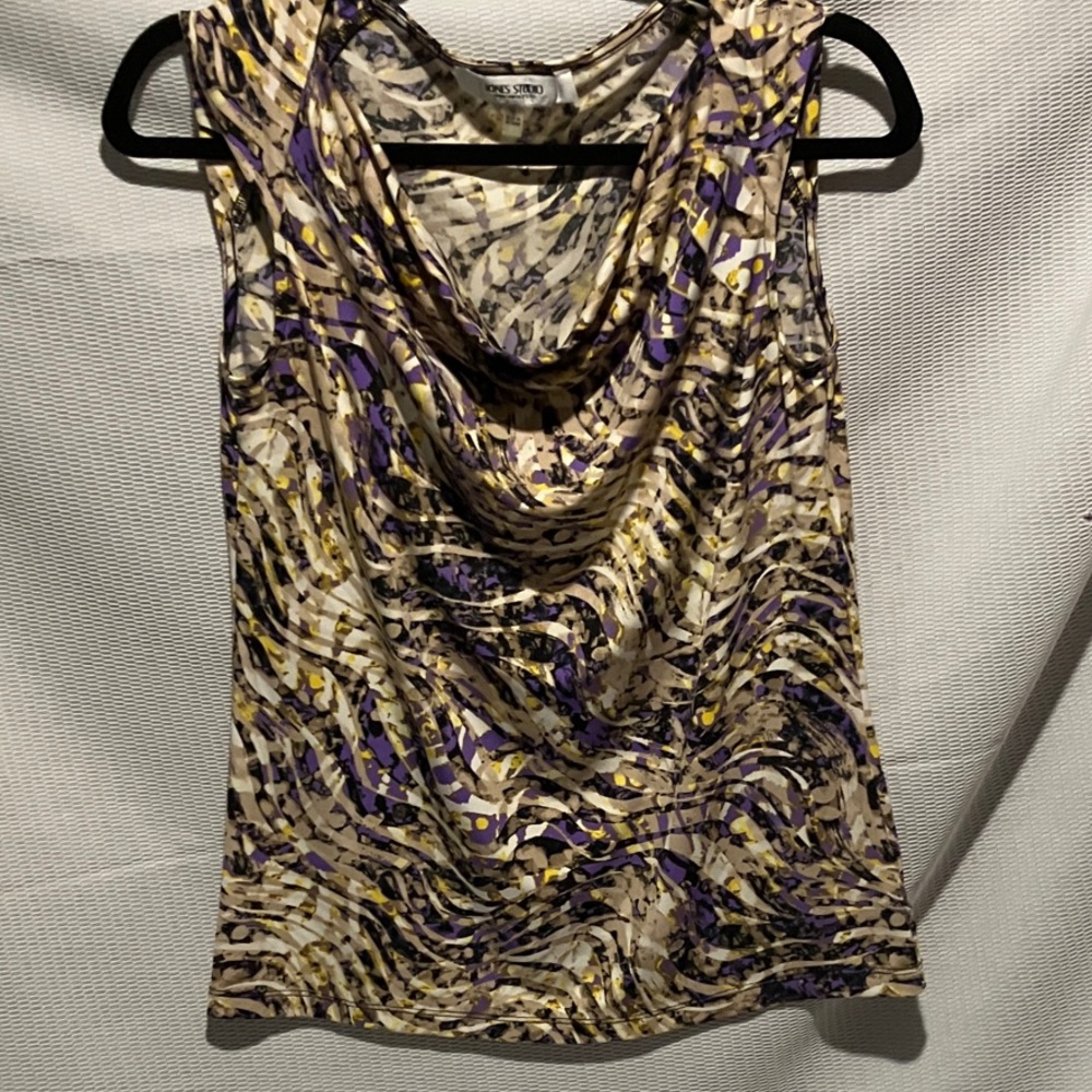 Jones Studio Multicolor Abstract Blouse